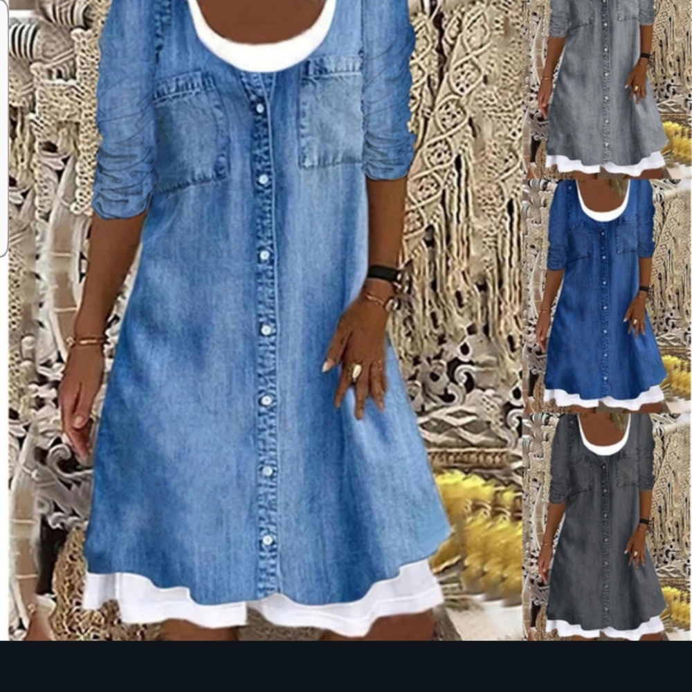 Dress. Light denim only